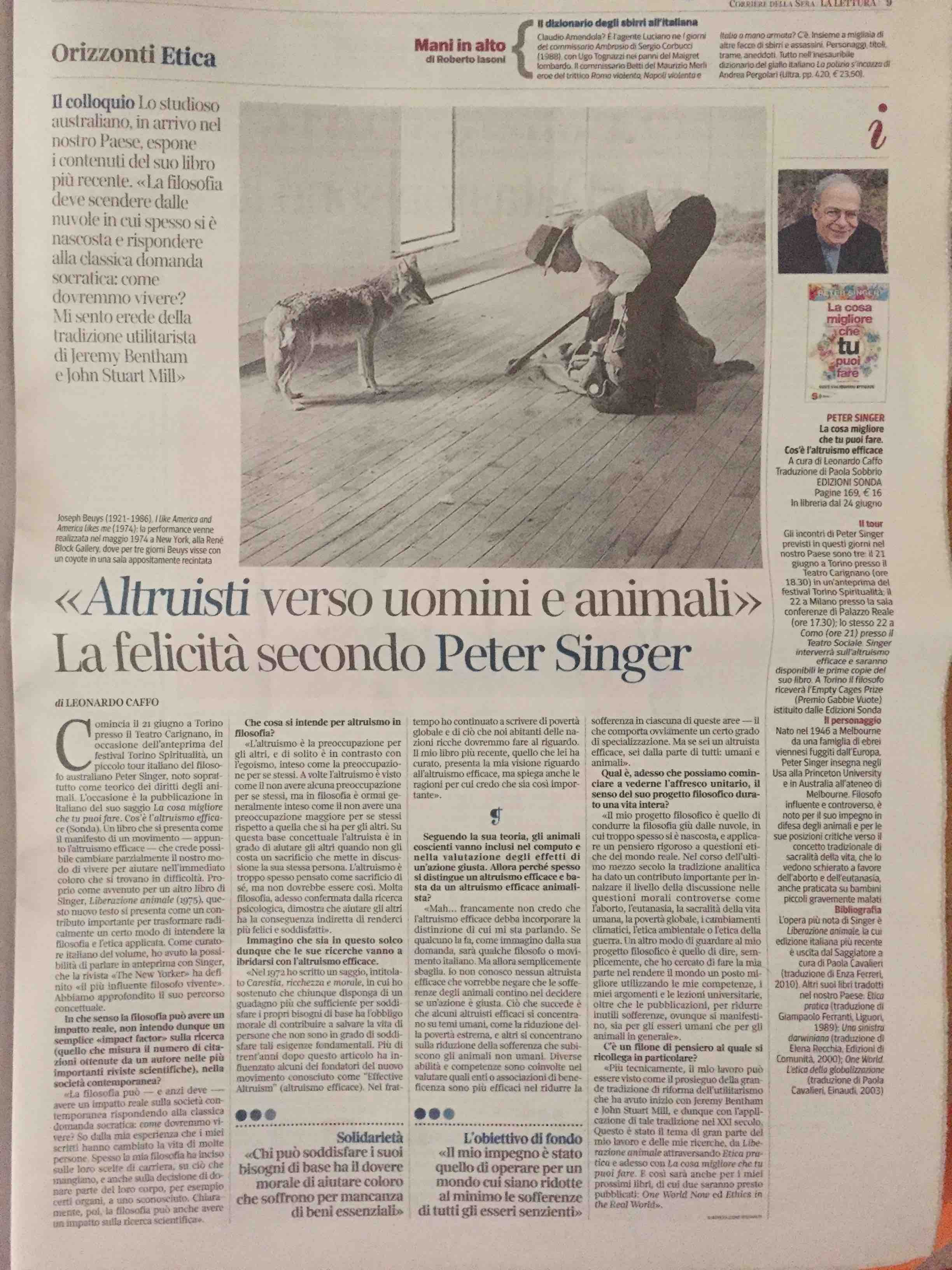 p singer corriere2