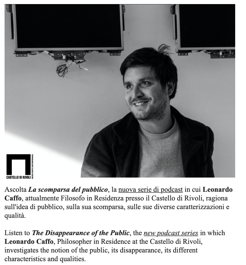 Filosofo in Residenza | Castello di&nbsp;Rivoli