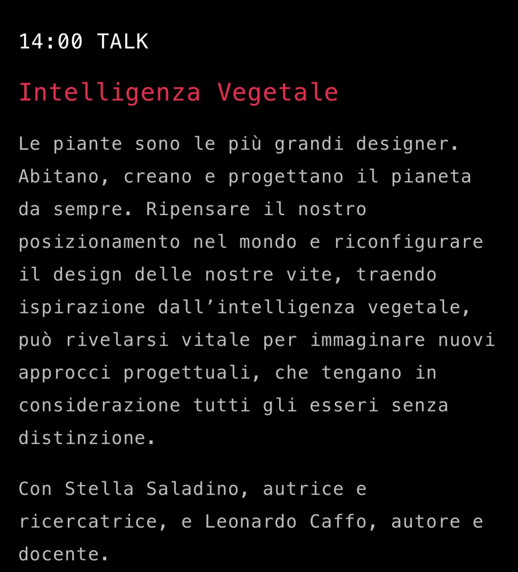 intelligenza vegetale x mag to mag 2024