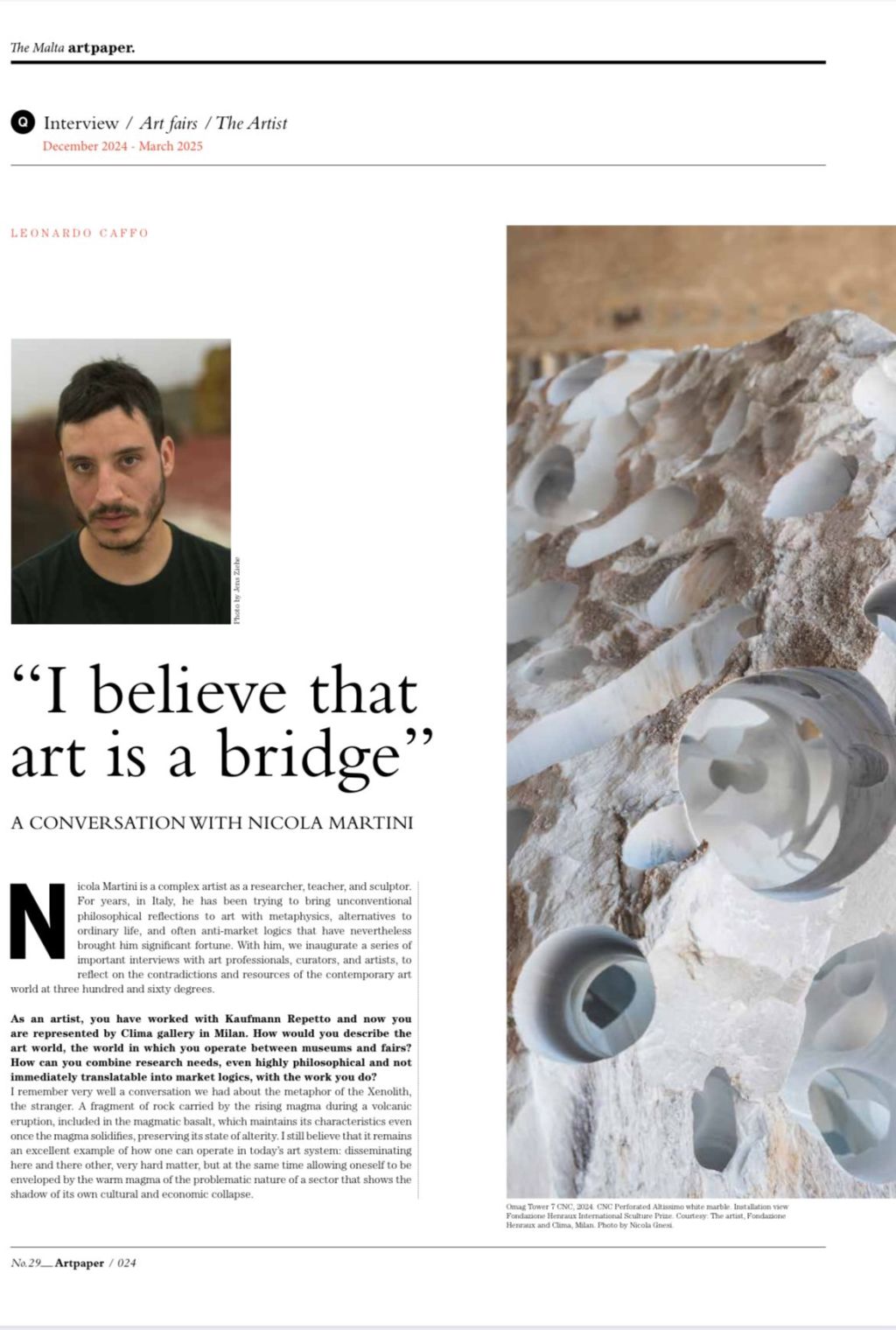 I believe that art is a bridge x ArtPaper&nbsp;#29